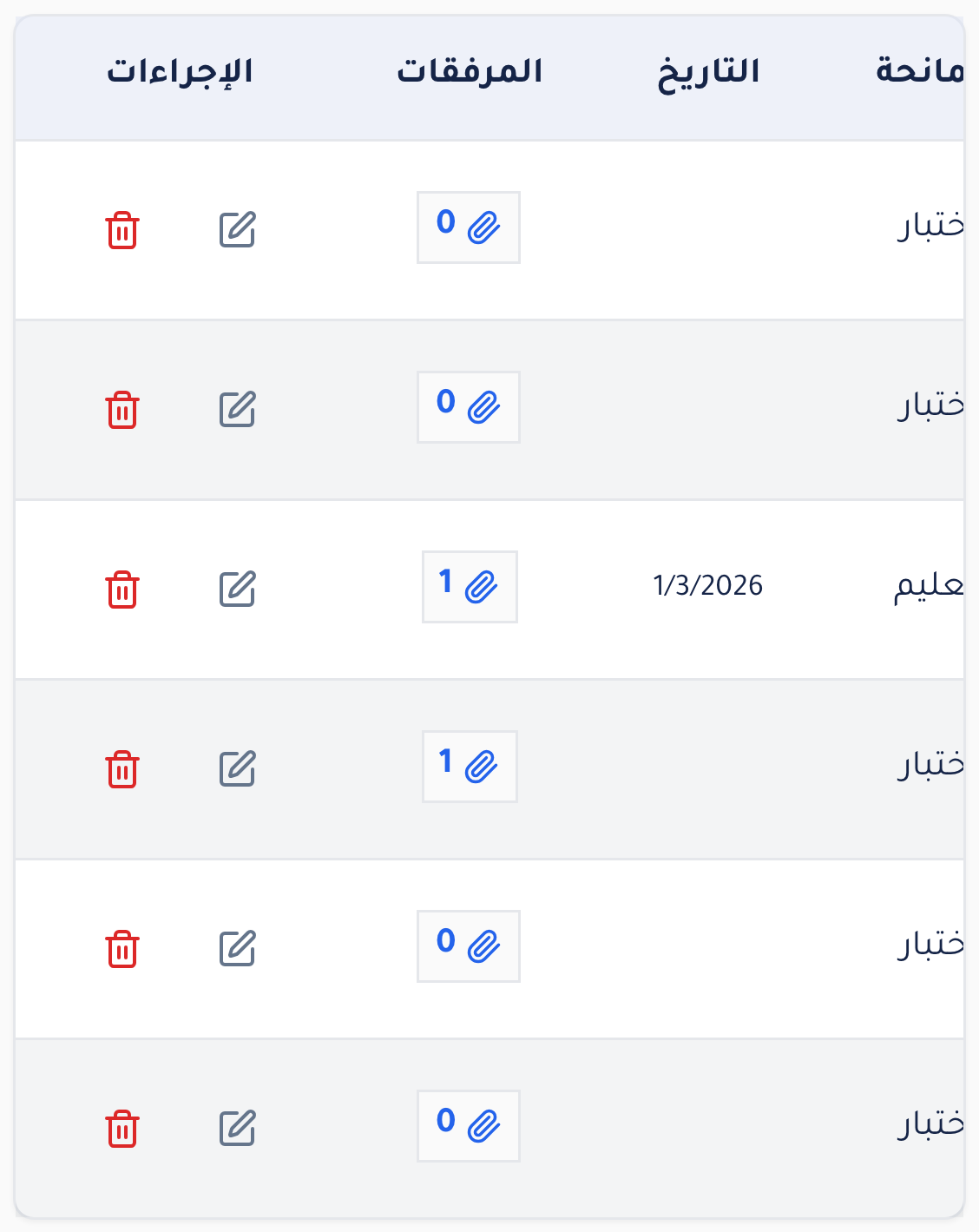 الجدول على الجوال قبل التثبيت